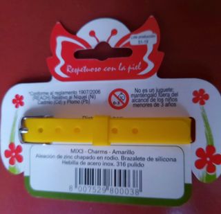 Pulsera de silicona, amarilla