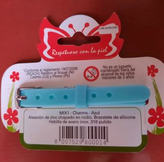 Pulsera de niña de silicona, azul