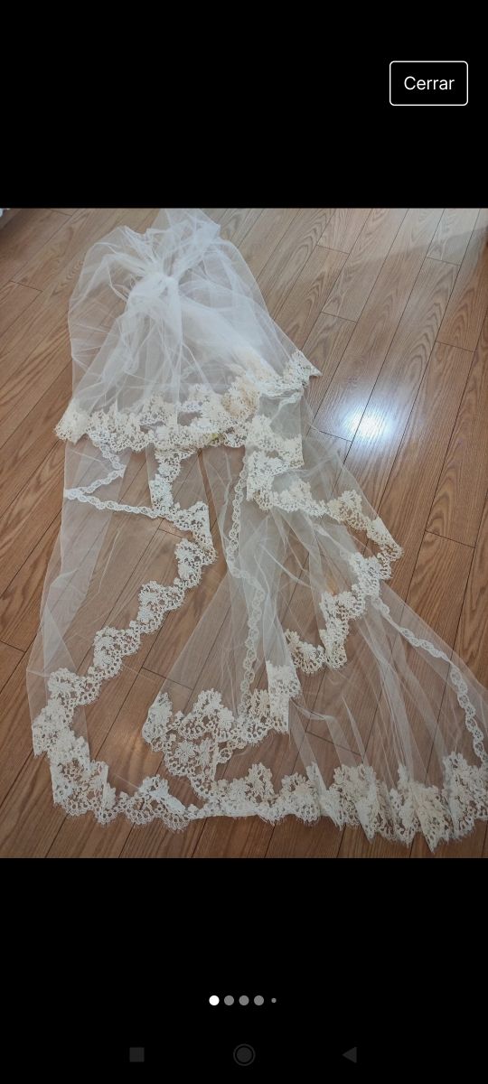 Velo amantillado de novia