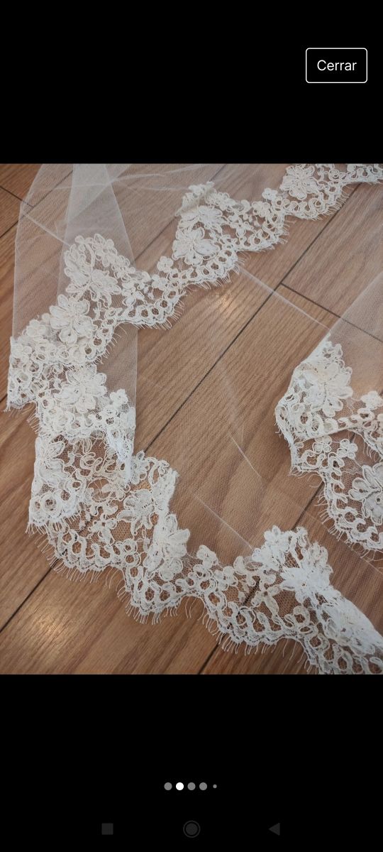 Velo amantillado de novia