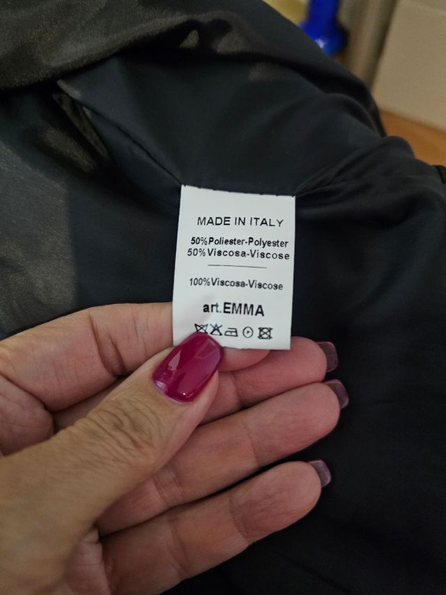 Chaqueta polipiel y tejido