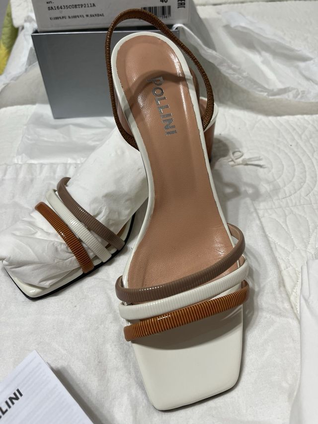 Sandalias de piel de mujer marca POLLINI