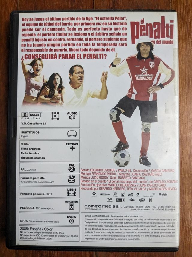 DVD El penalti más largo del mundo (3x10€)