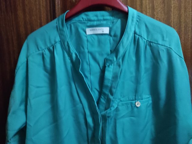 Blusa turquesa Blanco