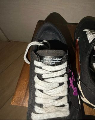 Off-white vulcanized low black purple