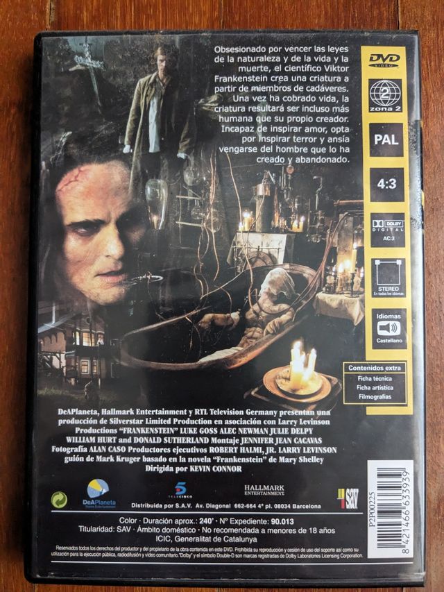 DVD película Frankenstein (3x10€)