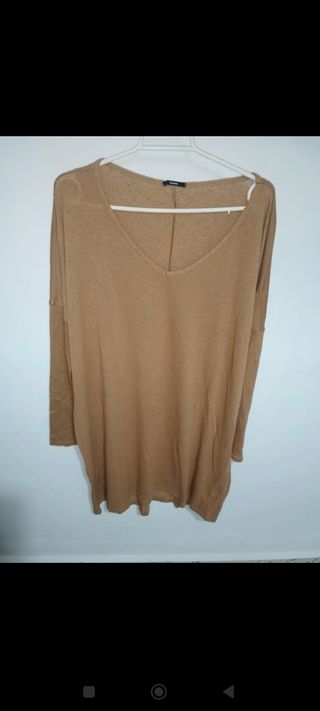 Vestido tipo jeseys oversize media manga