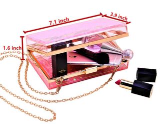 Bolso transparente rosa 