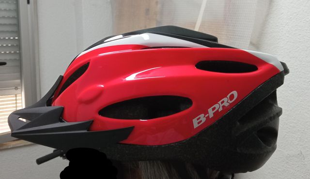 Casco para bicicleta rojo adulto