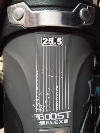 Botas y bastones de esquiar