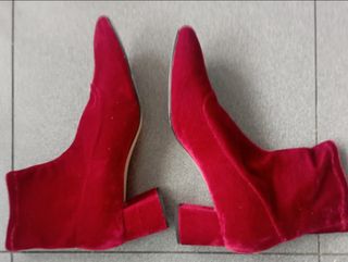 Botines terciopelo granate Zara.Talla 40