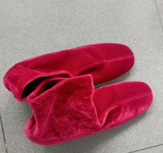 Botines terciopelo granate Zara.Talla 40