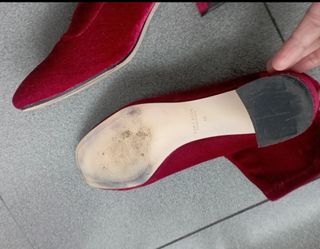 Botines terciopelo granate Zara.Talla 40