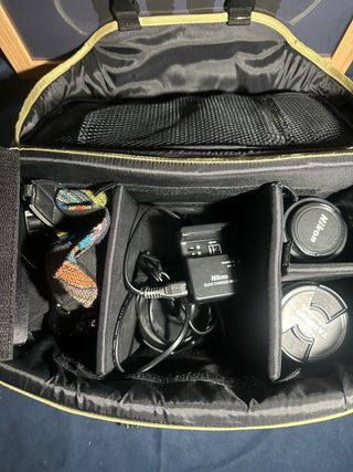 camara nikon d60+dos ojetivos, cargador y bolsa