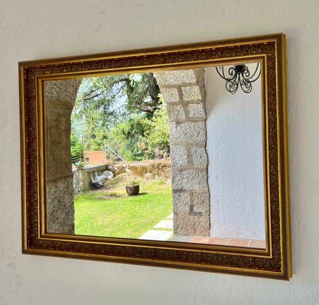Espejo 80 x 60 cm dorado envejecido