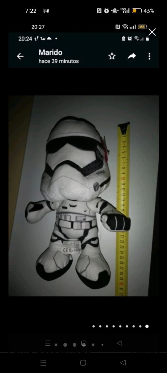 Peluche nuevo Star wors 31cm