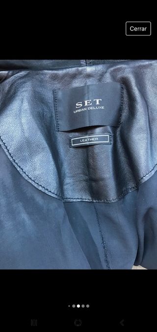 Blusa/chaqueta cuero negra SET