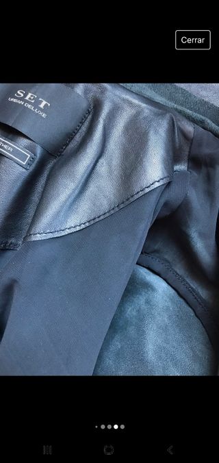 Blusa/chaqueta cuero negra SET