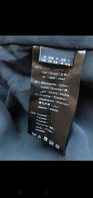 Blusa/chaqueta cuero negra SET