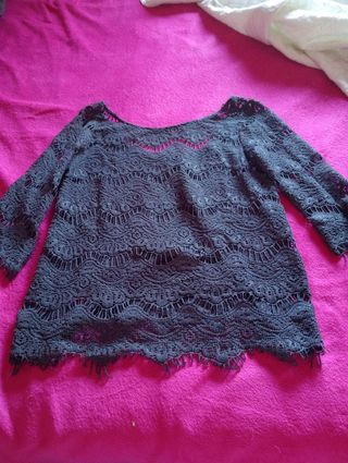 Camisa top encaje Zara