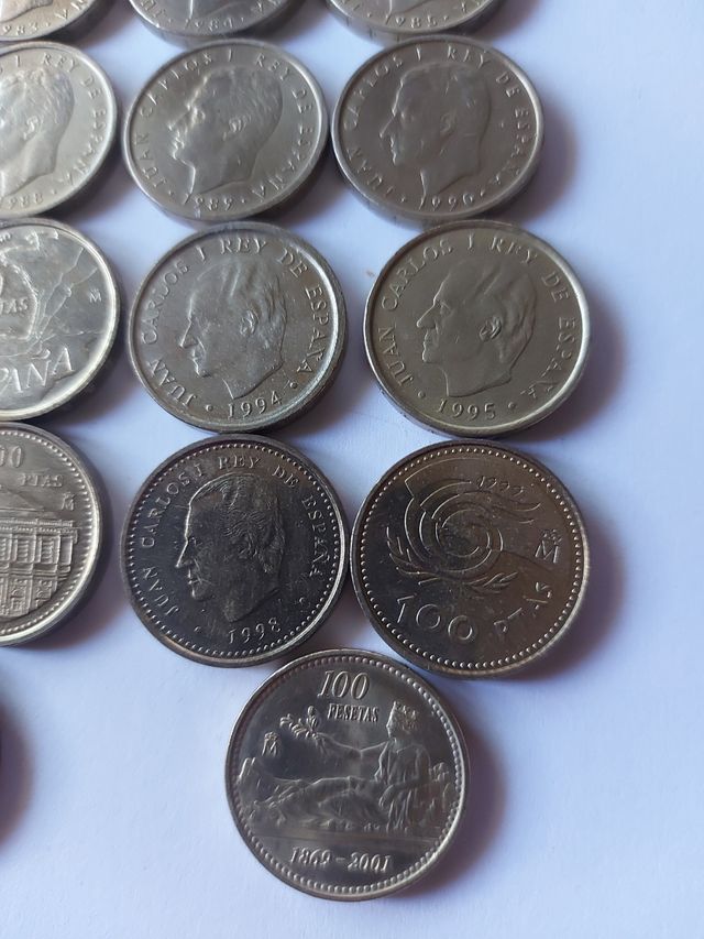 MONEDAS 100 PESETAS COLECCION COMPLETA 18