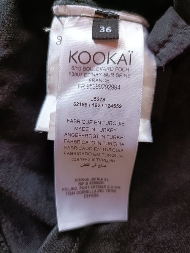 Falda vaquera negra Kookai