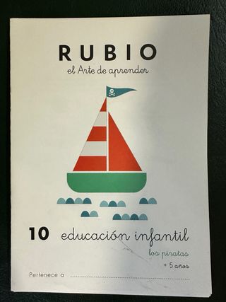 Lote de 3 cuadernillos RUBIO 5 años