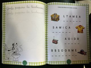 Cuaderno actividades escritura Infantil