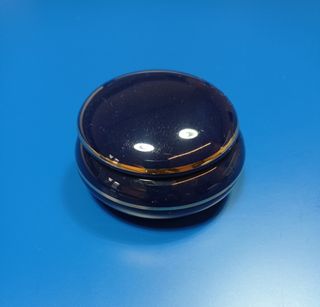 Scatola in ceramica blu e oro