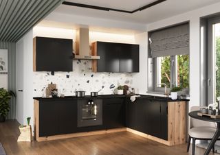 Muebles Cocina en L con Uñeros 200 260 cms Negro