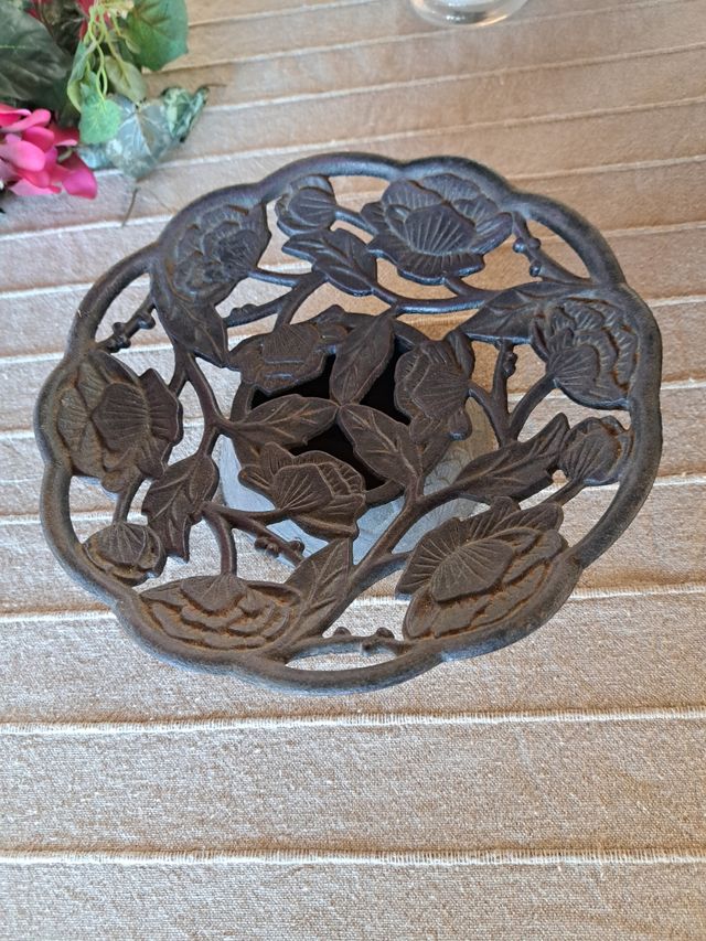 Centrotavola portafrutta in ferro