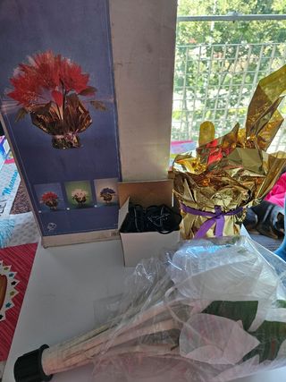 Maceta fibra óptica flor de Pascua