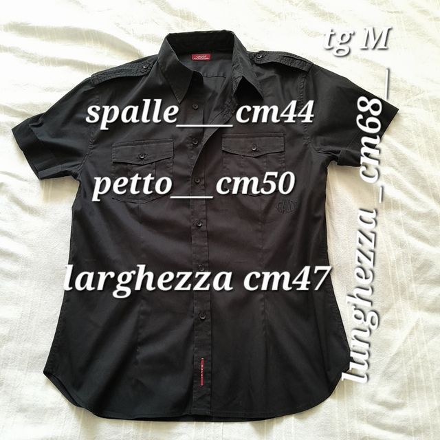 Camicia Gaudi' tg M uomo Cotone nero