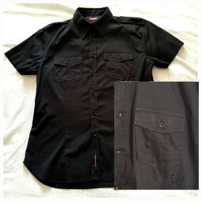 Camicia Gaudi' tg M uomo Cotone nero