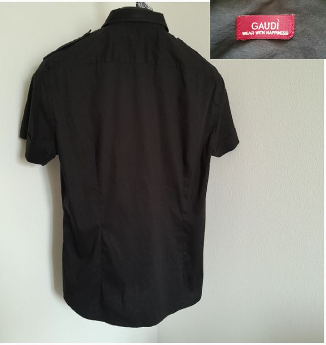 Camicia Gaudi' tg M uomo Cotone nero