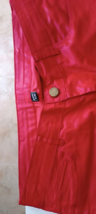 Pantalón de cuero Rojo