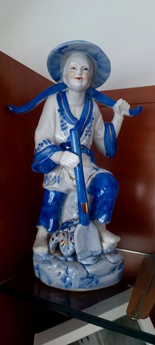 Figura chino ceramica, 31 cm