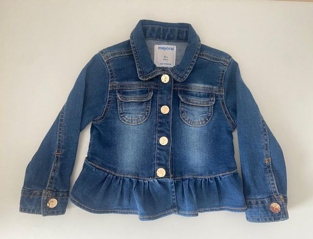 Giacca Mayoral da bambina in denim da 12 m