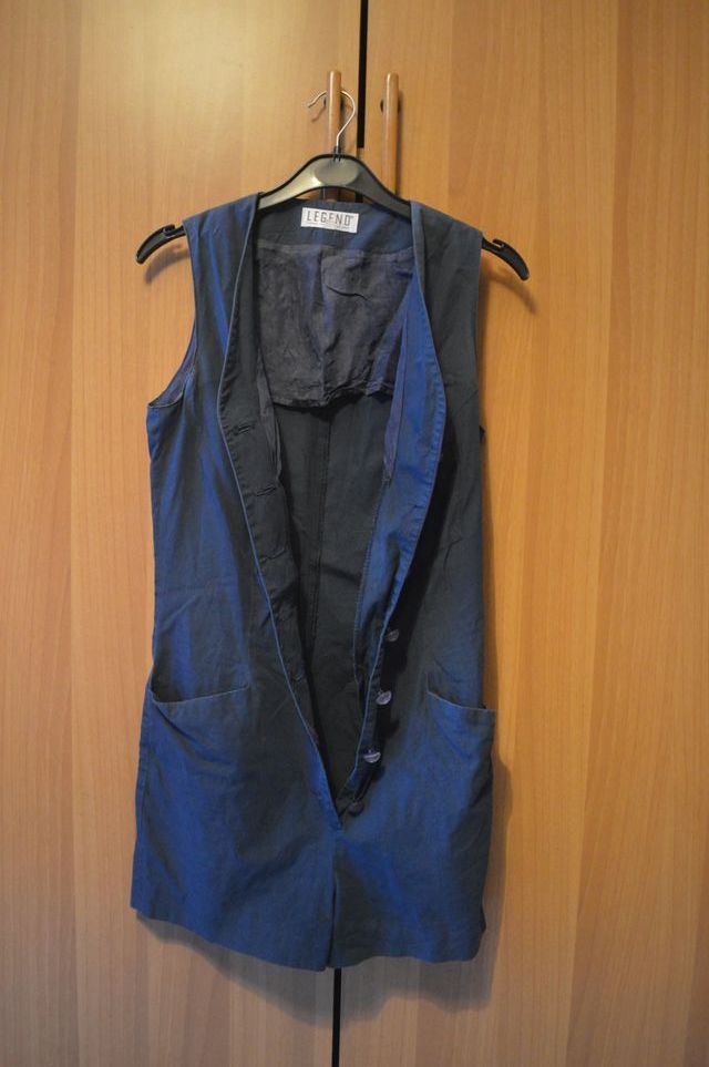 Playsuit gilet blu scuro