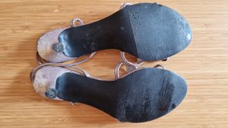 Sandalias plateadas de piel