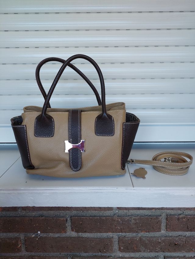 Bolso piel color camel