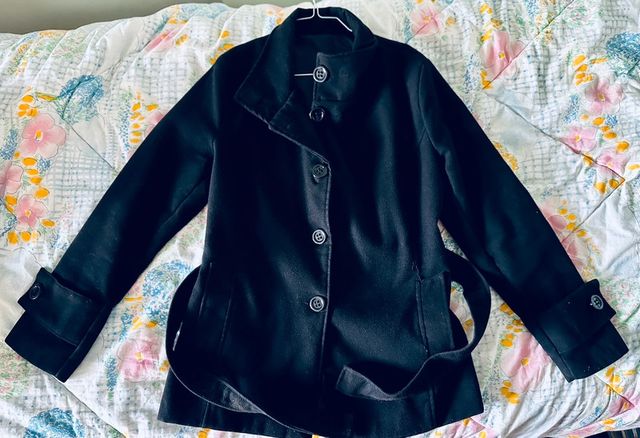 Giaccone donna nero 20% lana taglia 46/48