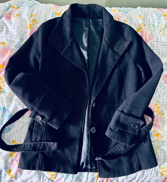 Giaccone donna nero 20% lana taglia 46/48