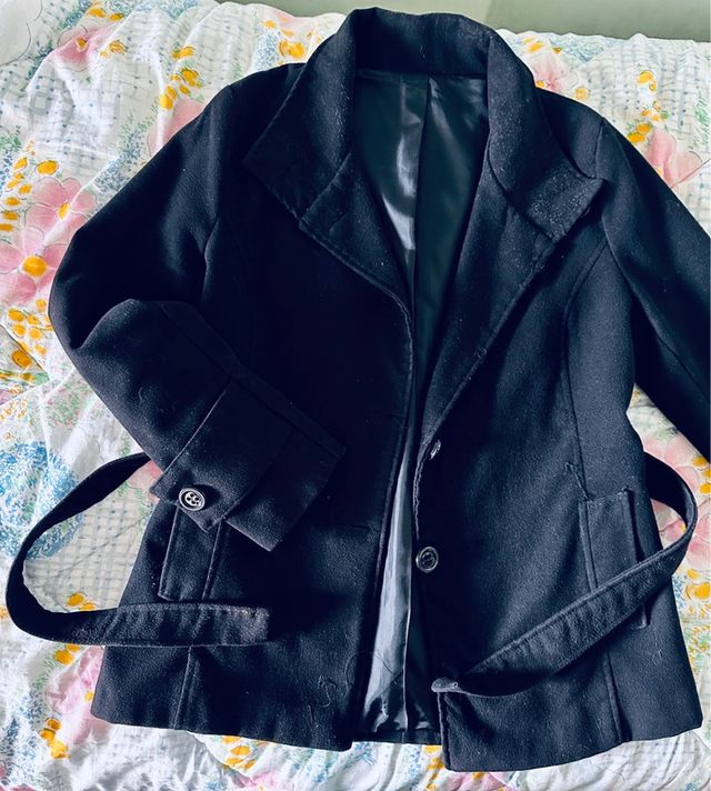 Giaccone donna nero 20% lana taglia 46/48