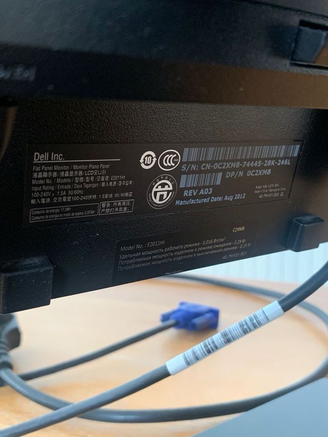 Monitor 20" LCD HD+ Dell P2011HT