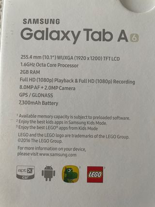 Tablet Samsung Galaxy Tab A6 Blanca