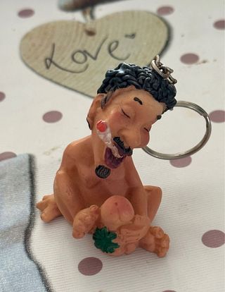 Pupazzetto portachiavi simil resina Jamaicano 6 cm