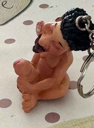 Pupazzetto portachiavi simil resina Jamaicano 6 cm