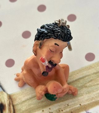 Pupazzetto portachiavi simil resina Jamaicano 6 cm