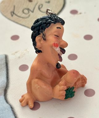 Pupazzetto portachiavi simil resina Jamaicano 6 cm